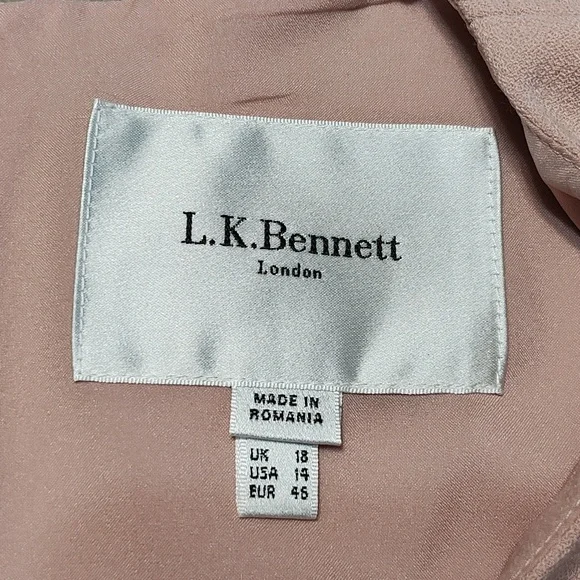 L.K. Bennett pastel Rose dress size 14 - Picture 5 of 6